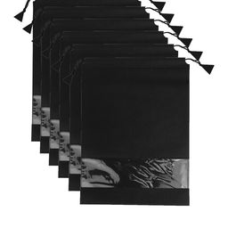 atorakushon Set Of 12 Black & Transparent Solid Travel Shoe Organiser-2