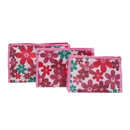 atorakushon Pink Pack of 3 Printed Jewellery Organizers-picture-2