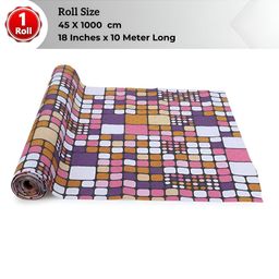 Dakshya Industries Purple & Brown Printed Water Resistant Shelf Liner Organiser-image-34