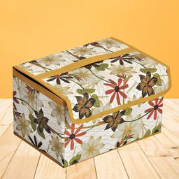 atorakushon Gold-Tone & White Printed  Jewellery Makeup Bag Storage Organizer-picture-53