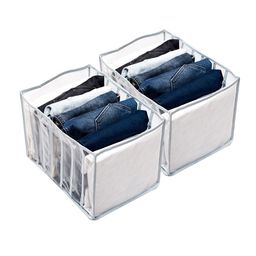 Kuber Industries Grey & Transparent 2 Pieces Foldable 7 Grided Drawer Organizers-37