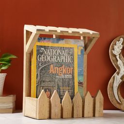 VarEesha Brown Mango Wood Hut Magazine Organiser-image-46