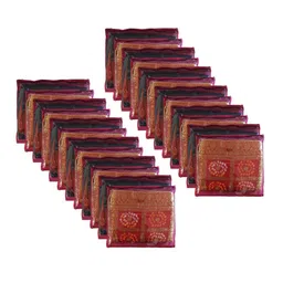 Kuber Industries Maroon 24 Pieces Saree Covers With Zip-15