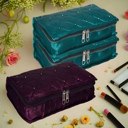 Kuber Industries Teal 3 Pcs Reusable Jewellery Organisers-image-24