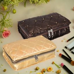 Kuber Industries Beige & Brown 2 Pieces Jewellery Organisers-4