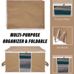 Kuber Industries Brown 6 Pieces Printed Saree Organisers-47