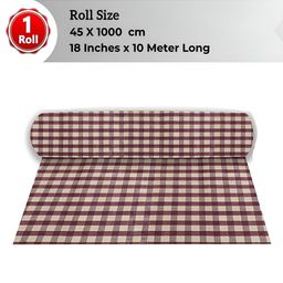 LooMantha Brown & Beige Stitched Water Resistant Shelf Liner-44