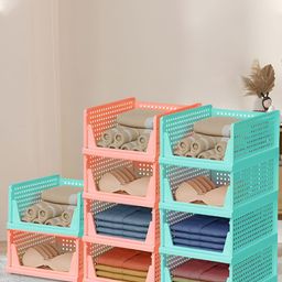 Kuber Industries Pink & Sea Green Set of 10 Regular Desk Organisers-image-14