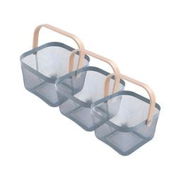 UMAI Blue 3 Pcs Regular Multi-Utility Basket Organisers-9