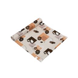 Kuber Industries Brown & Beige Printed Shelf Mat-38