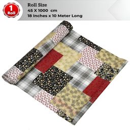 Dakshya Industries Beige & Black Printed Water Resistant Shelf Liner Organiser-image-98