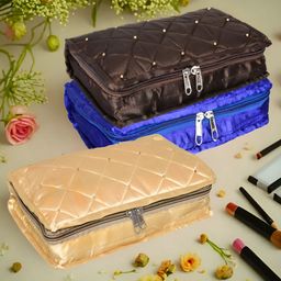 Kuber Industries Blue and Brown 3 Pieces Reusable Jewellery Organisers-23