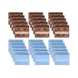 Kuber Industries Brown & Blue 30 Pieces Reusable Saree Organisers-image-96
