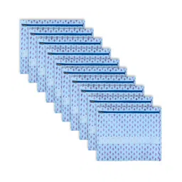 Kuber Industries Blue & White 10 Pieces Printed Saree Organisers-13