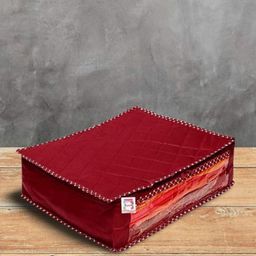 atorakushon Set Of 8 Maroon Solid Saree & Blouse Storage Bags-13