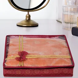 Kuber Industries Maroon 9 Pieces Regular Saree Storage Bag Organisers-27