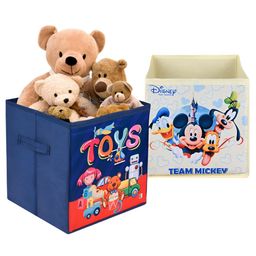 Kuber Industries Cream Coloured Disney Printed 2 Pcs Multi-Utility Organisers 33 Ltr-2