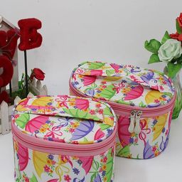 atorakushon 2 Pcs Pink & Yellow Printed Wardrobe Organisers-37