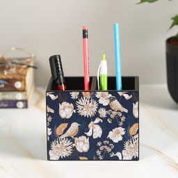 Reinvention Factory Black Tutsi Bird Printed MDF Wood Stationery Holder-picture-24
