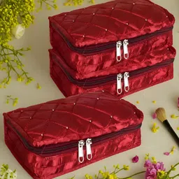 Kuber Industries Maroon 3 Pieces Reusable Jewellery Organisers-image-97