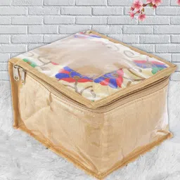 Kuber Industries Unisex Gold Jewellery Organiser With 10 Transparent Pouches-19