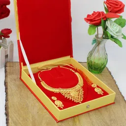 atorakushon Red Solid Necklace Box Jewellery Organiser-image-11
