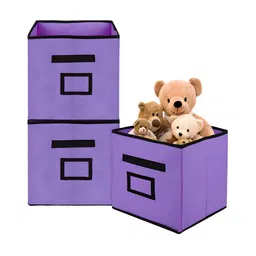 Kuber Industries Purple & Black 3 Pieces Regular Multi-Utility Organiser-1