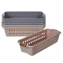 Kuber Industries Grey 6 Pieces Multi-Utility Organisers-12