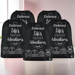 Kuber Industries Black 5 Pieces Regular Multi-Utility Organisers-18