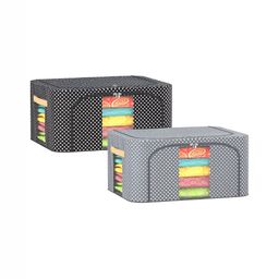Kuber Industries Black 2 Pieces Regular Drawer Organisers-70