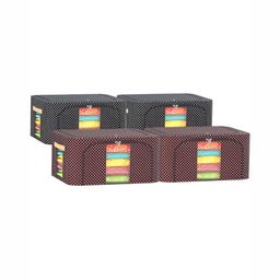 Kuber Industries Black 4 Pieces Regular Drawer Organisers-45
