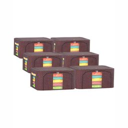 Kuber Industries Brown 6 Pieces Printed Drawer Organisers-19