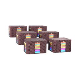 Kuber Industries Brown 6 Pieces Printed Drawer Organisers-10
