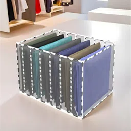 Kuber Industries White & Black Wardrobe Drawer Organisers-48