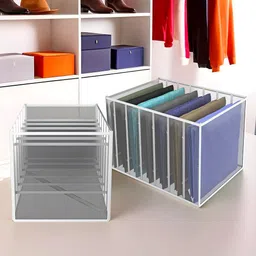 Kuber Industries White 2 Pieces Wardrobe Drawer Organisers-24