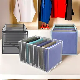 Kuber Industries White 3 Pieces Wardrobe Drawer Organiser-17