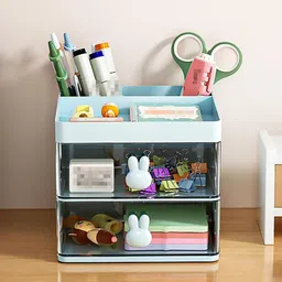 HOUSE OF QUIRK Blue Multi-Functional Pen Pencil Holder Organisers-43