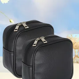 atorakushon Black Set of 2 Organisers For Jewellery Makeup Storage Bag-36