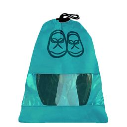 Kuber Industries 9Pcs Portable Drawstring Shoe Cover With Transparent Window image 3