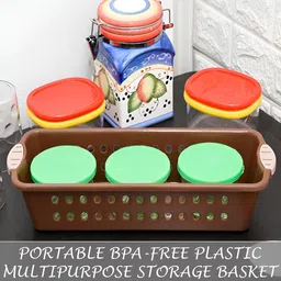 Kuber Industries Peach-Coloured 4 Pieces Multi-Utility Organisers image 5