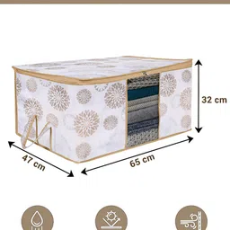 Kuber Industries White & Beige 2 Pieces Drawer Organisers image 5