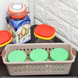 Kuber Industries Peach-Coloured 6 Pieces Textured Multi-Utility Organisers image 3