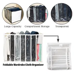 Kuber Industries Grey 3-Pcs Foldable 7 Grids White Drawer Organizers image 3
