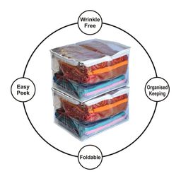 Kuber Industries Transparent 4 Pieces Multi-Utility Organisers image 4