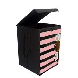 prettykrafts Set of 2 Printed Foldable Laundry Basket With Lid image 3
