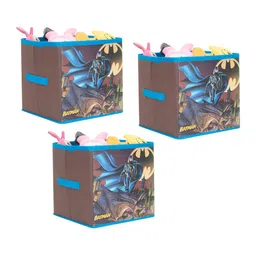 prettykrafts Brown 3 Pieces Barbie Printed Foldable Kids Toys Organizer Storage Box-16