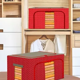 Kuber Industries Red Set of 4 Regular Drawer Organisers image 5