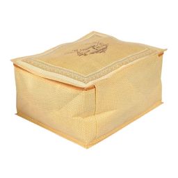 Kuber Industries Set Of 3 Gold-Toned Foldable Underbed Organizer With Transparent Window image 2