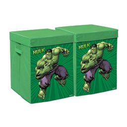 Kuber Industries Green Hulk Printed Foldable Storage Box With Handle image 2
