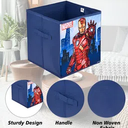 Kuber Industries Navy Blue & Red 2 Pieces Marvel Printed Drawer Organisers image 5
